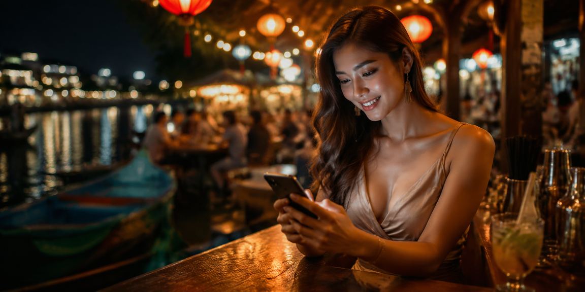 Người chơi trải nghiệm các trò chơi giải trí tại khu chợ đêm Mũi Né